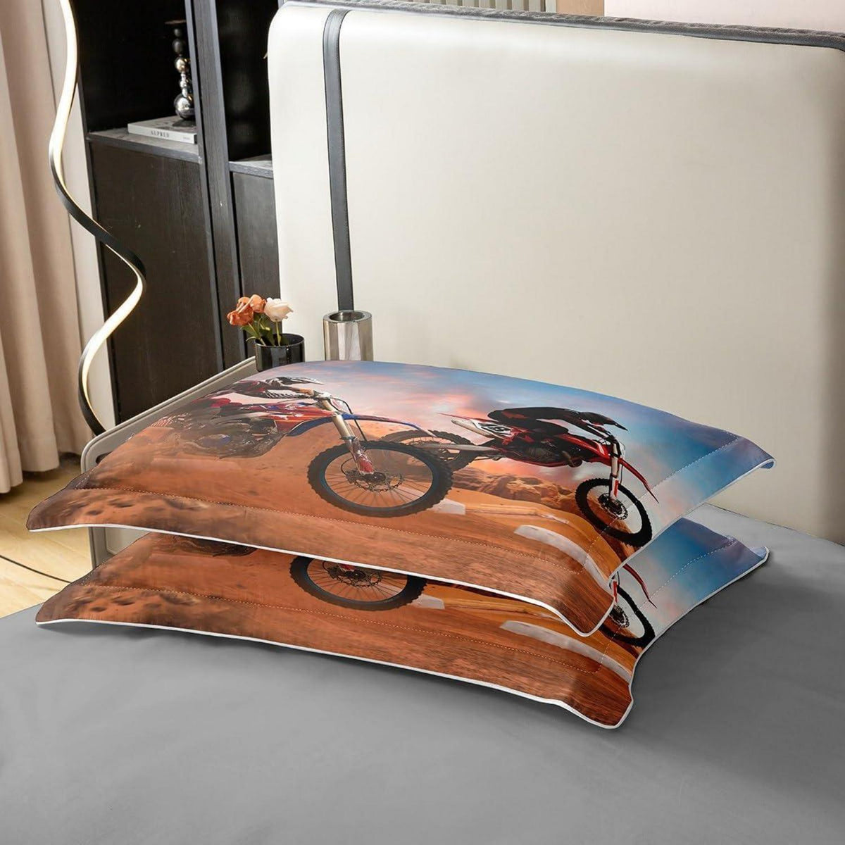 Dirt Bike Bettwäsche Set 200x200cm – Motorrad Bettwäsche für Jungen & Erwachsene