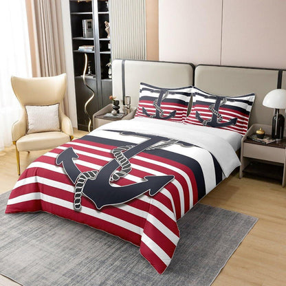Nautisches Bettwäsche-Set 135x200cm – Jungenzimmer Küstenabenteuer