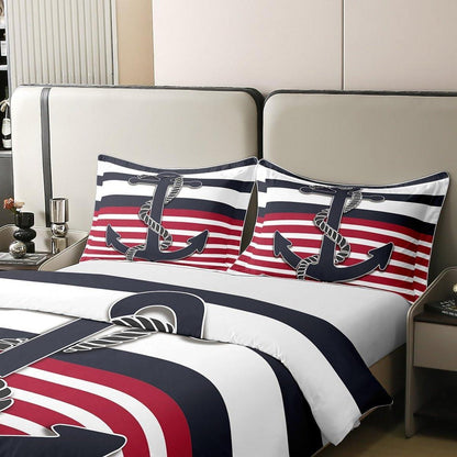 Nautisches Bettwäsche-Set 135x200cm – Jungenzimmer Küstenabenteuer