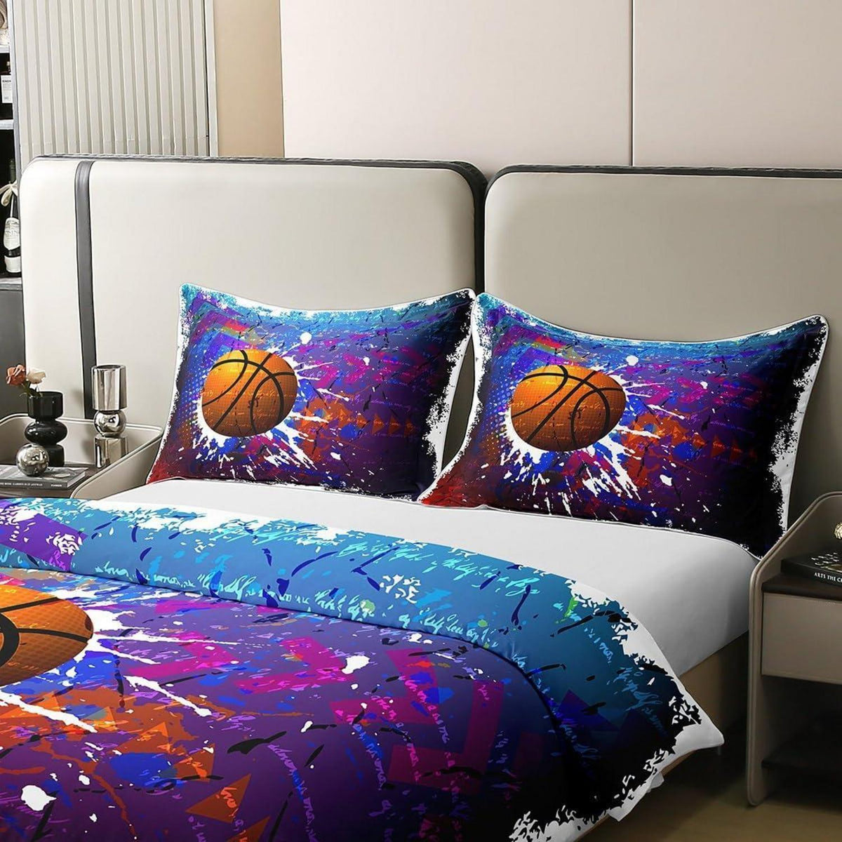 Basketball Bettwäsche Set 135x200cm – Baumwolle für Kinder Jungen