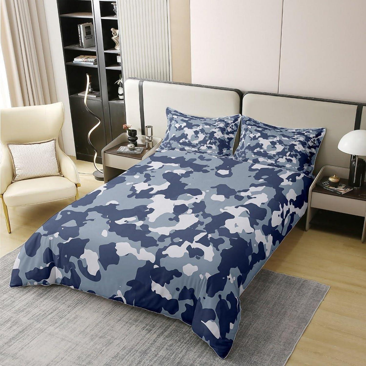 Camouflage Bettwäsche Set 220x240cm – 100% Baumwolle, Military Style