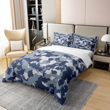 Camouflage Bettwäsche Set 220x240cm – 100% Baumwolle, Military Style