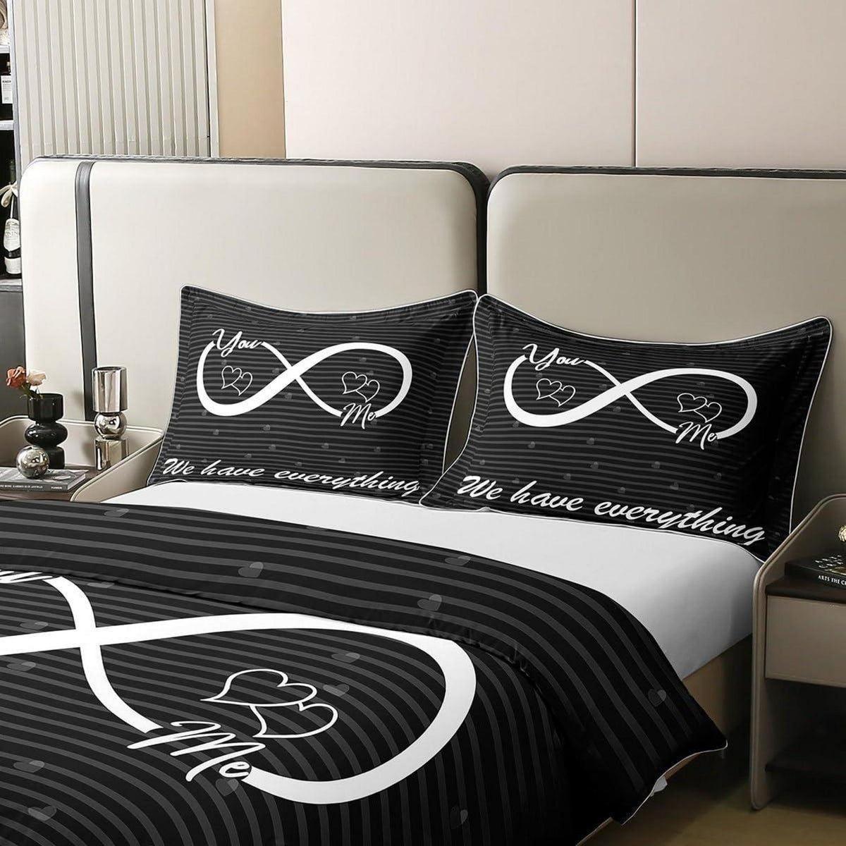 Lustige Baumwoll Bettwäsche Set 135x200cm mit Kissenbezug