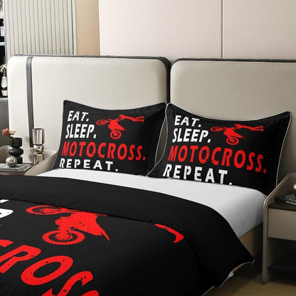 Dirt Bike Bettwäsche Set 200x200cm – Racing Motocross Kinderzimmer