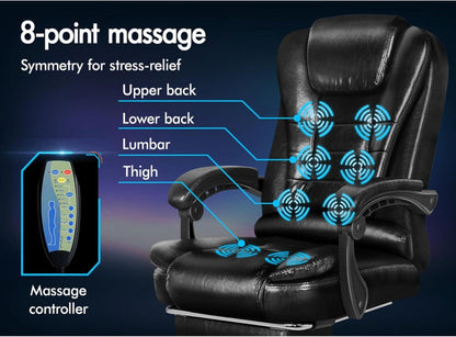 Bürostuhl Schwarz Massage Lendenwirbelstütze ergonomisches Design