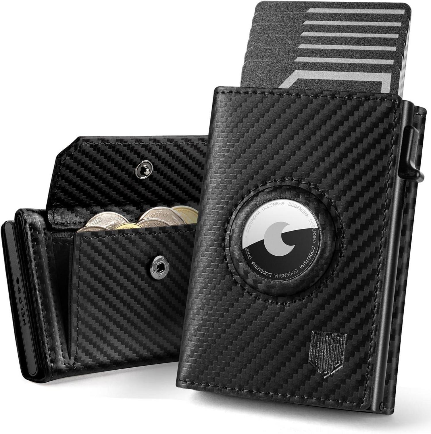 DODENSHA Airtag Wallet Herren XL Münzfach MagSnap RFID Schutz