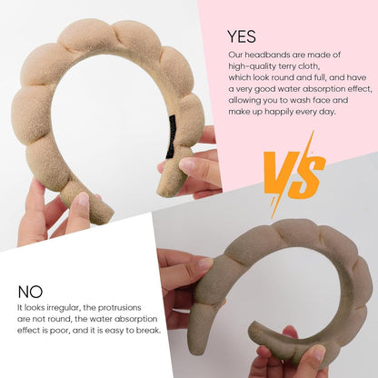 DRESHOW Spa-Stirnband Damen Schwamm-Frottee-Haarband für Make-up