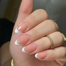 24 Stück Press on Nägel Acryl Full Cover Kunstnägel Nude French Tip