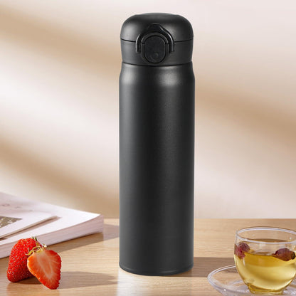 Thermosflasche Edelstahl Auslaufsicher Schwarz 500ml Isolierflasche