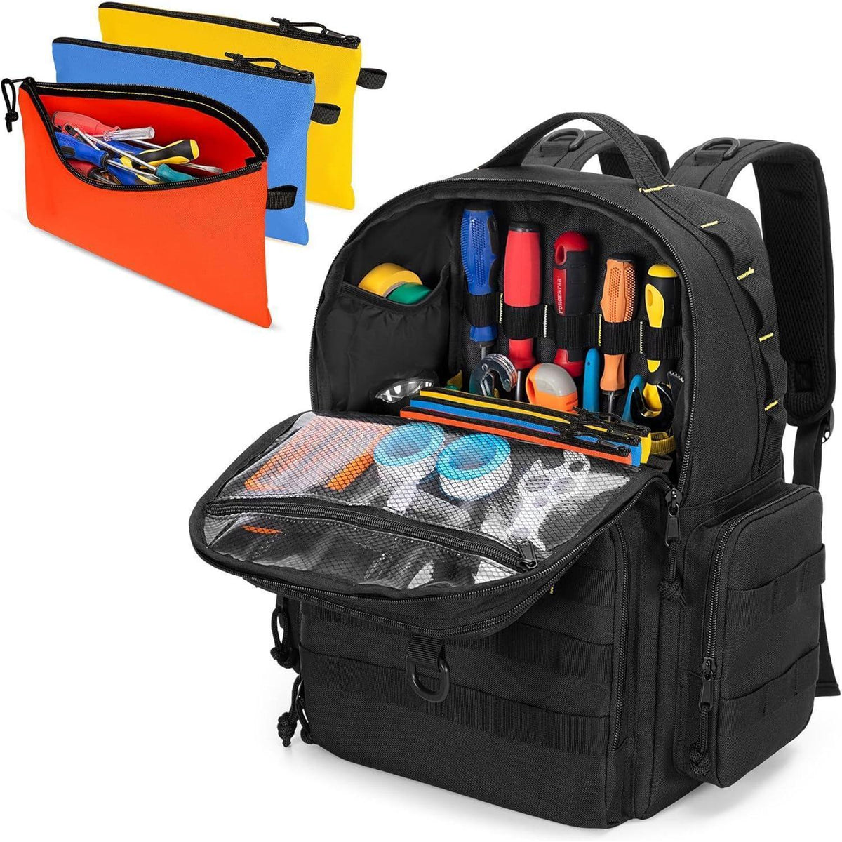 Werkzeugrucksack Herren mit Organizer-Taschen, robust & bequem