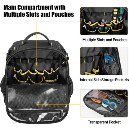 Werkzeugrucksack Herren mit Organizer-Taschen, robust & bequem