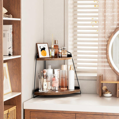 Puricon 2 Etagen Eck Organizer Küchenregal Badezimmer Organizer Halter Etagere