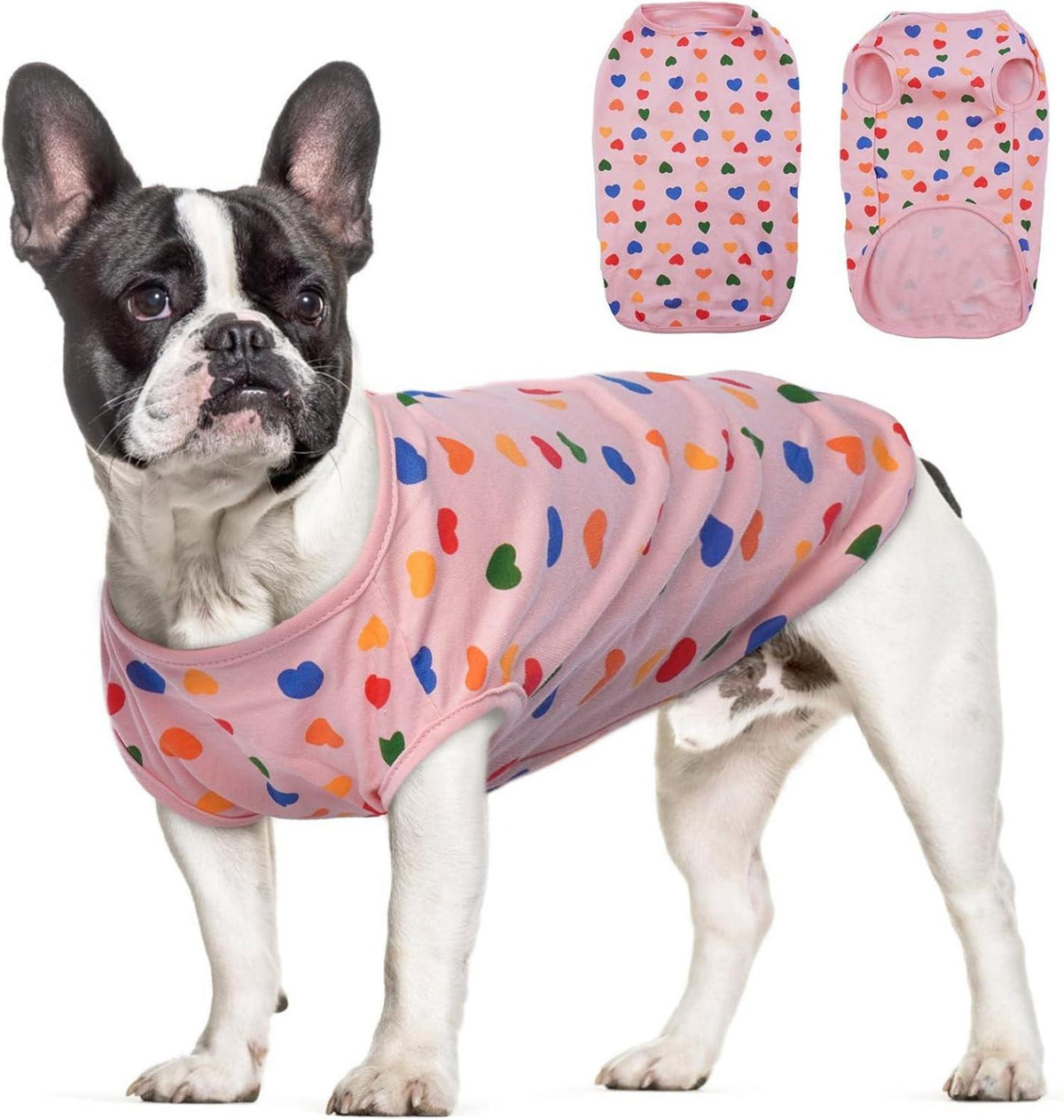 Hundepullover Rosa Herz XL für kleine Hunde atmungsaktiv