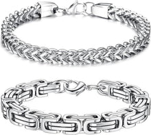 LOCCY Armband Herren Silber Edelstahl Franco Chain Königskette Glieder