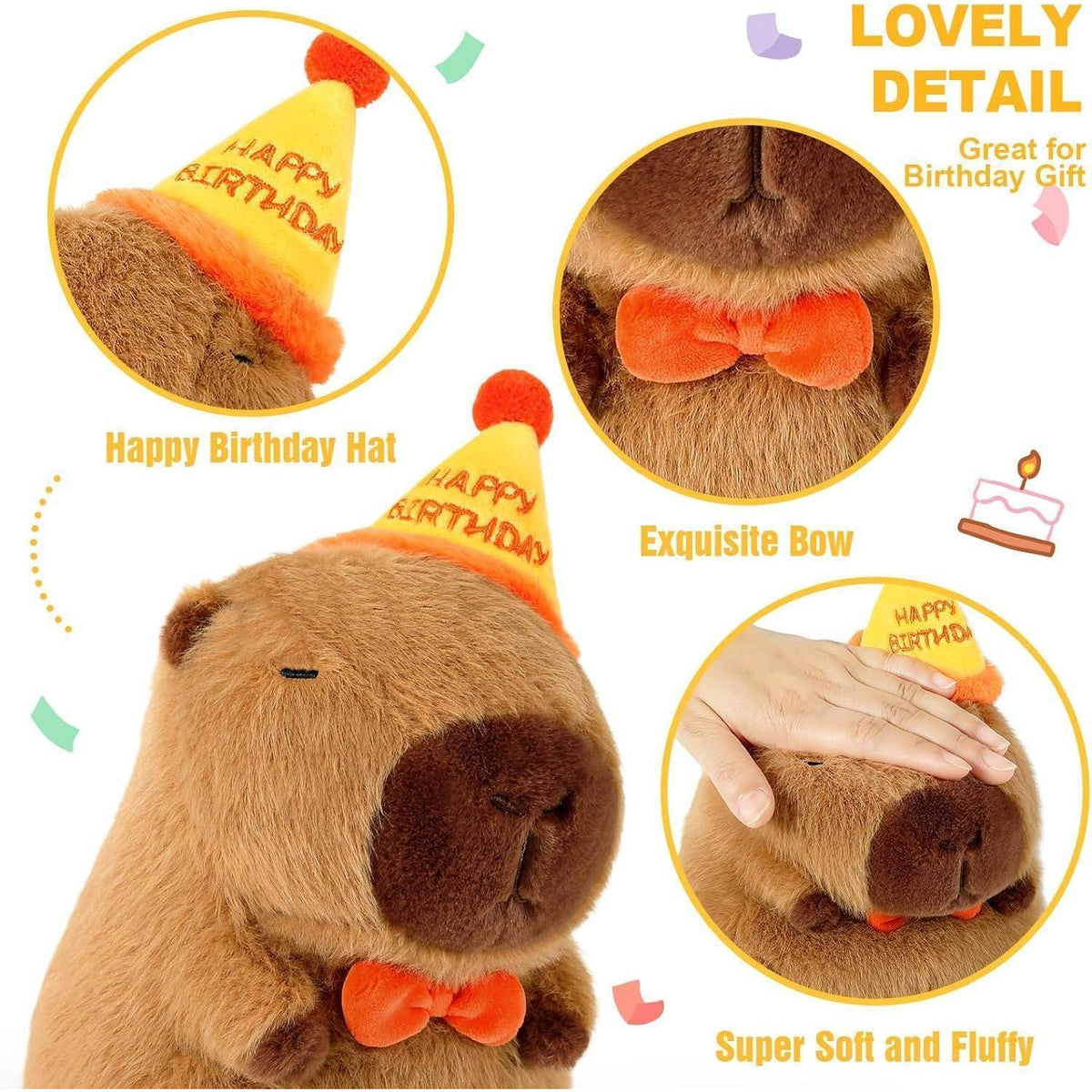 Capybara Kuscheltier Plüschtier 25cm – Kawaii Stofftier Geschenk