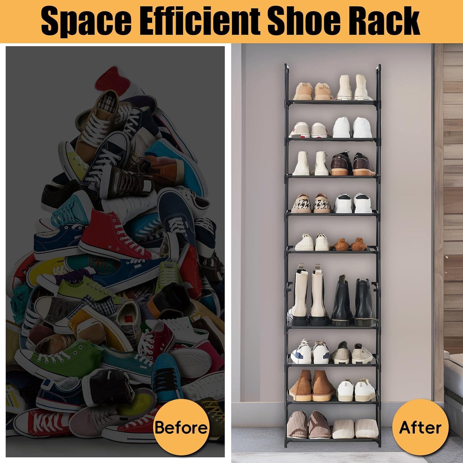 Schuhregal mit 10 Ebenen für 20-25 Paar Schuhe, stabiler