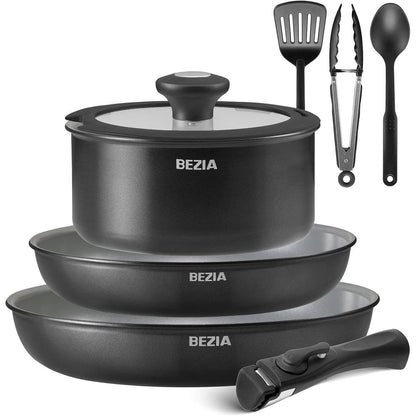 BEZIA Pfannenset Keramikbeschichtet 9-tlg. Induktion