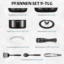 BEZIA Pfannenset Keramikbeschichtet 9-tlg. Induktion