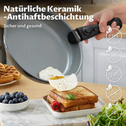 BEZIA Pfannenset Keramikbeschichtet 9-tlg. Induktion
