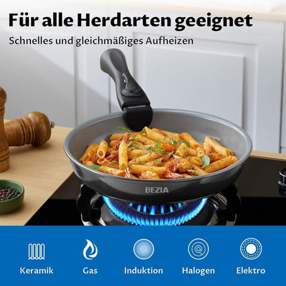 BEZIA Pfannenset Keramikbeschichtet 9-tlg. Induktion