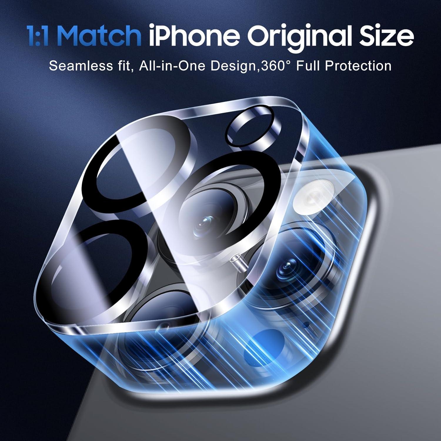 Kameraschutz für iPhone 16 Pro Max - Ultra-Klar 9H Härte - 3 Stück