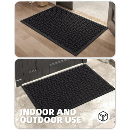 Gummifußmatte Outdoor Rutschfest 90x150cm Schwarz