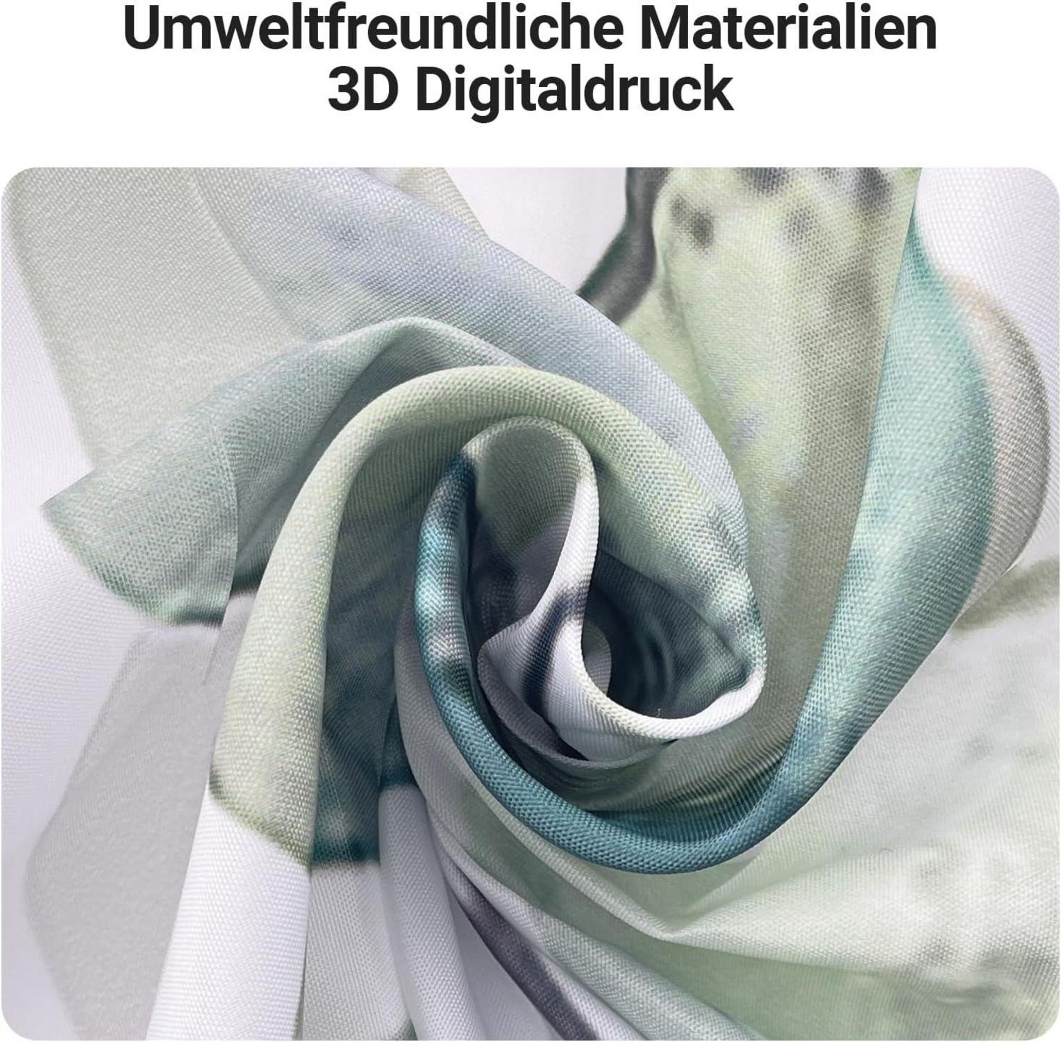 Duschvorhang Blattmuster Antischimmel Wasserdicht 150x200 cm 8 Ringe