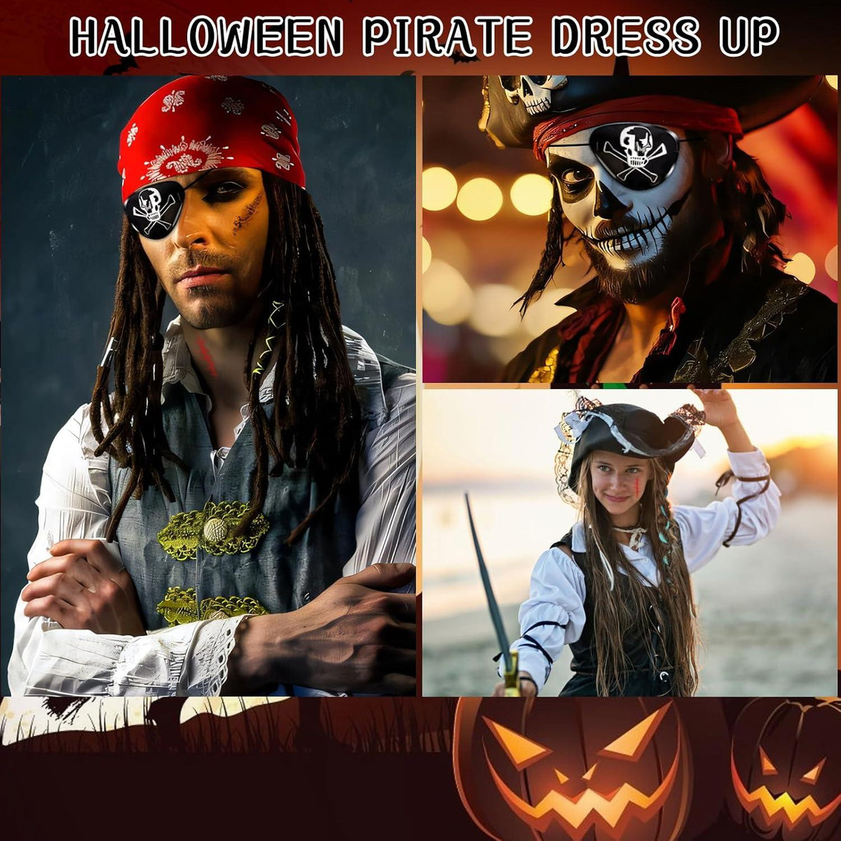 Halloween Schminke Piraten Set Face Paint Gesichtsfarben Karneval