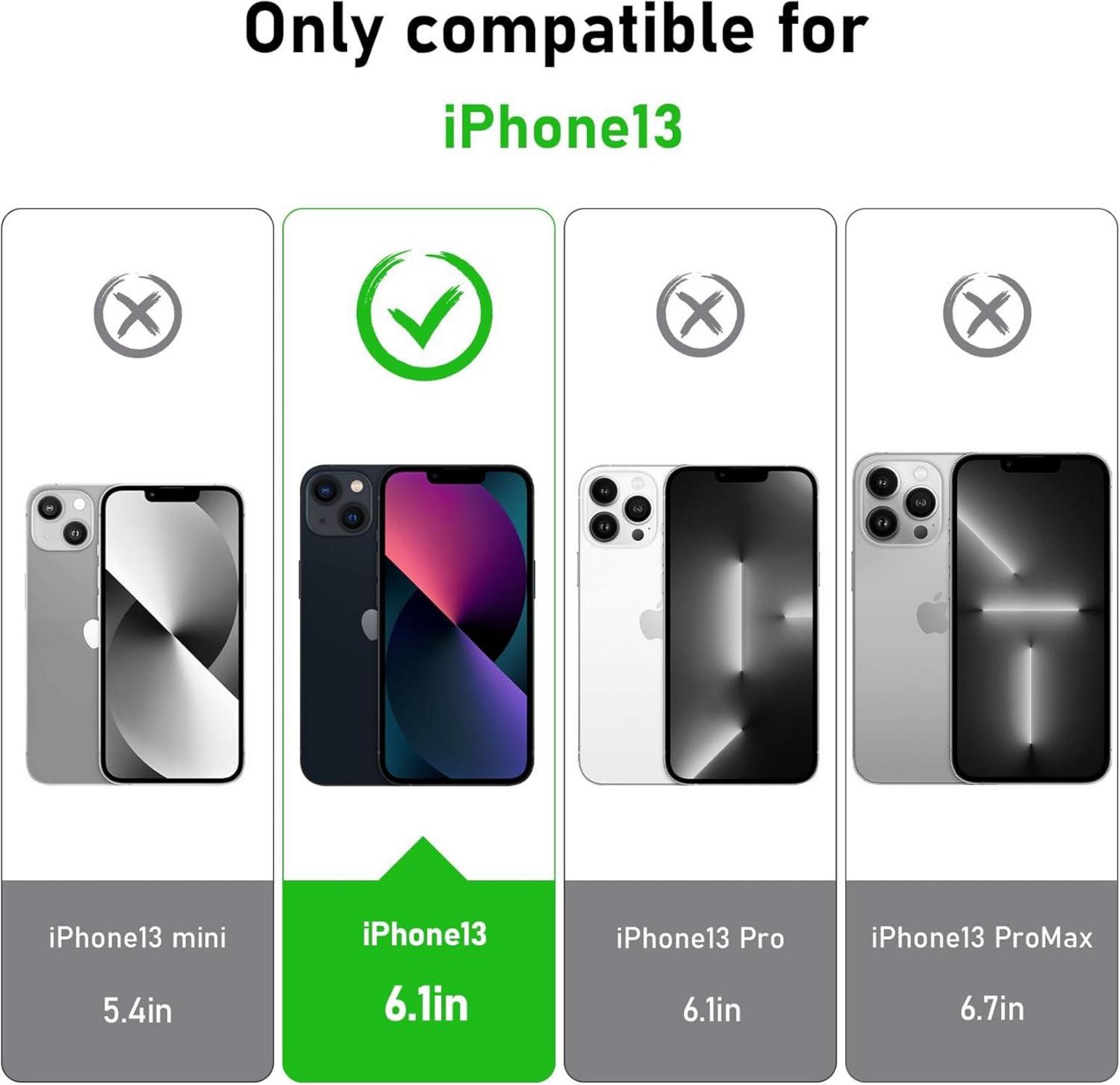 Kmofizle 360 Grad iPhone 13 Hülle mit Glas Schutzfolie