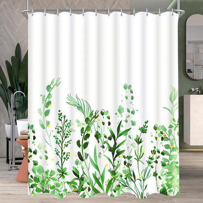 Duschvorhang Blumenmuster 180x160cm Antischimmel Textil