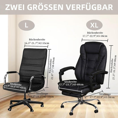 Samt Stuhlbezug mit Armlehnen – Stretch Housse für Bürostuhl