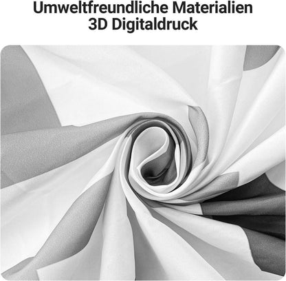 Antischimmel Duschvorhang Blockmuster Textil 180x160cm