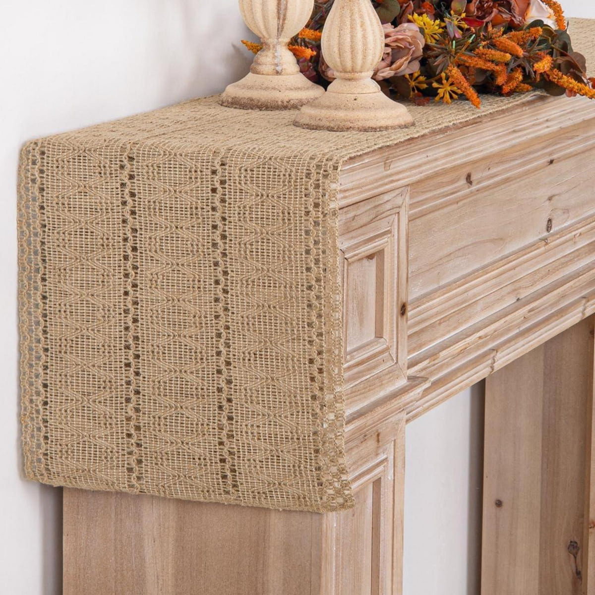 Jute Tischläufer Braun 30x180cm – Boho Sommer Deko