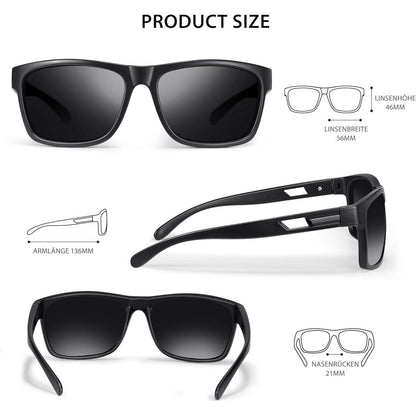 Occhsouo Sonnenbrille Herren Damen Polarisiert UV400 Retro