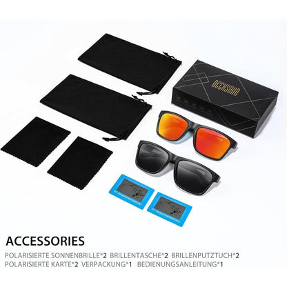 Occhsouo Sonnenbrille Herren Damen Polarisiert UV400 Retro