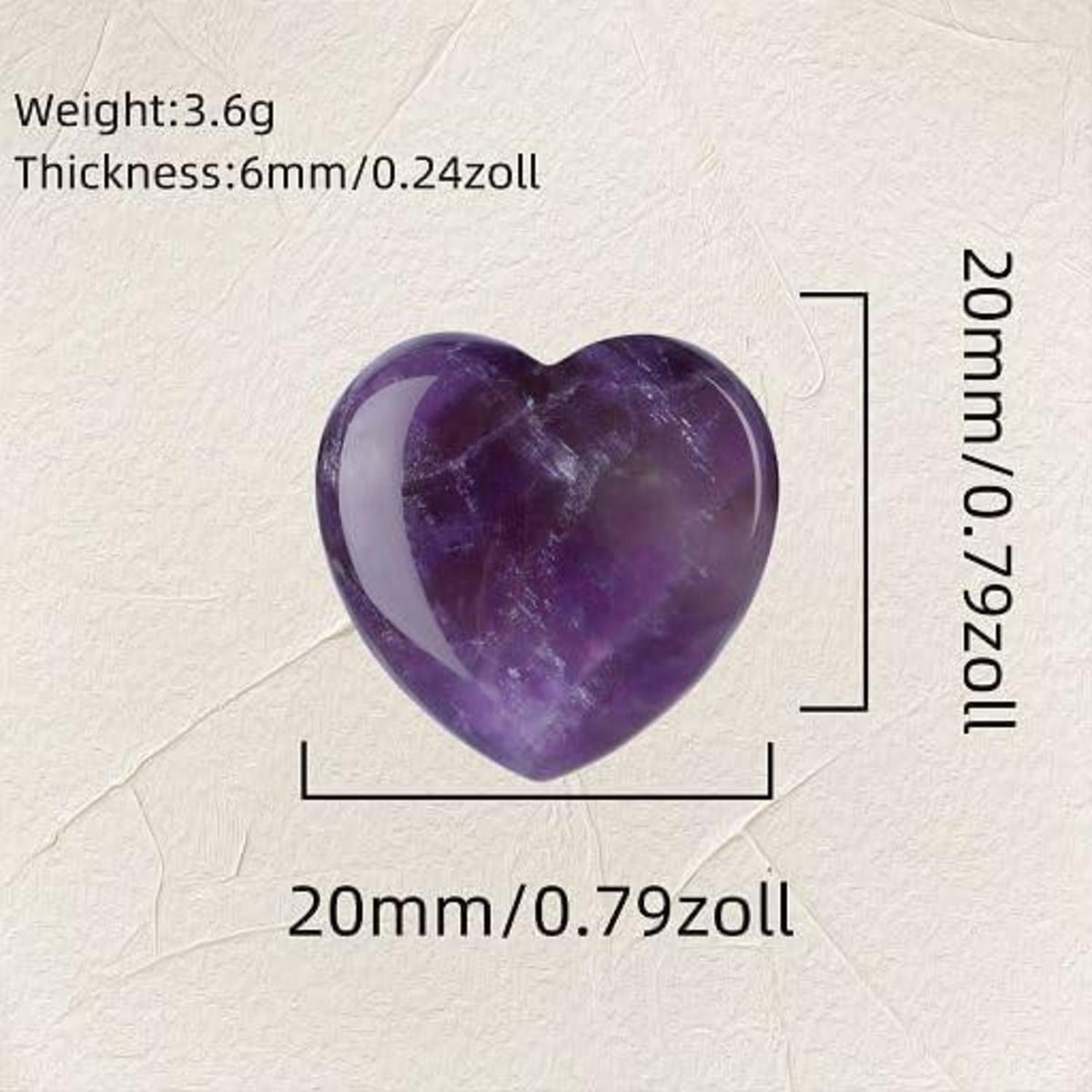 7er Herz Kristall Naturstein Edelsteine Set Chakra Meditation Energie