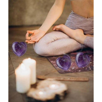 Amethyst Herz Stein Natürliche Heilkristalle 20pcs 20mm