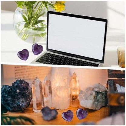 Amethyst Herz Stein Natürliche Heilkristalle 20pcs 20mm