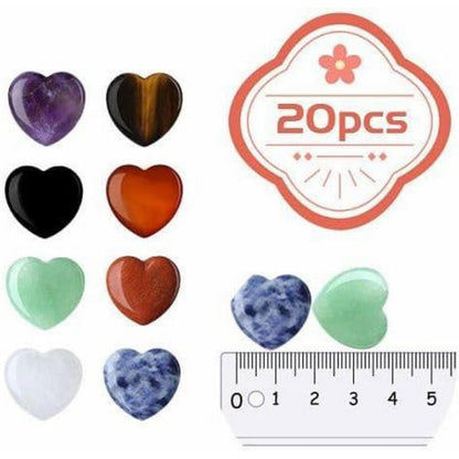 Amethyst Herz Stein Natürliche Heilkristalle 20pcs 20mm