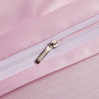 Satin Bettwäsche Set Rosa 135x200cm - 4-teilig, Glänzend & Weich