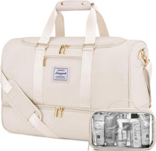 Sporttasche LOVEVOOK Damen Weekender Wasserdicht Beige