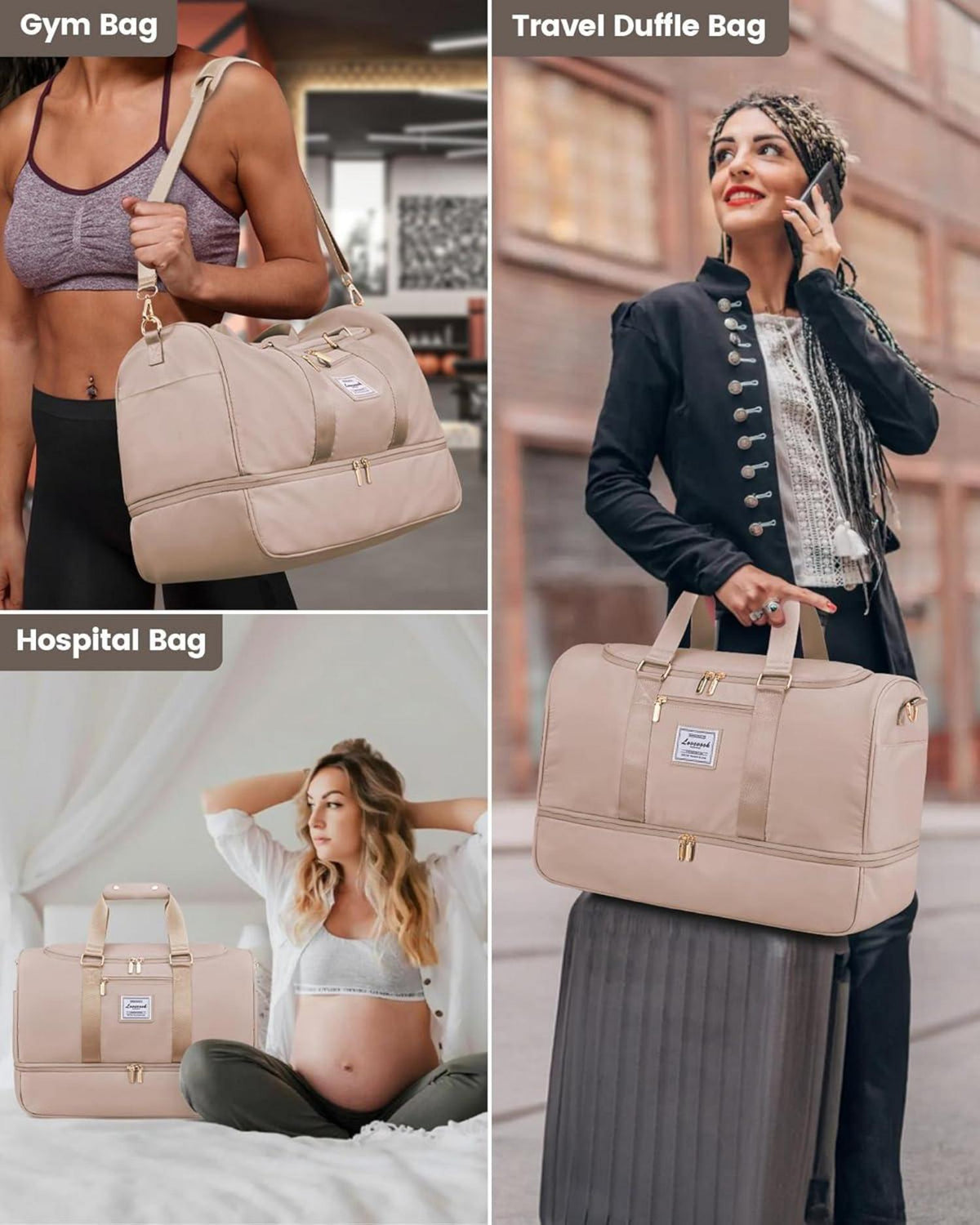 Sporttasche Damen Reisetasche Travel Bag Gym Kulturtasche Urlaub