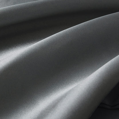 Satin Bettwäsche Set 135x200cm Grau 4-teilig Luxus Bettbezug