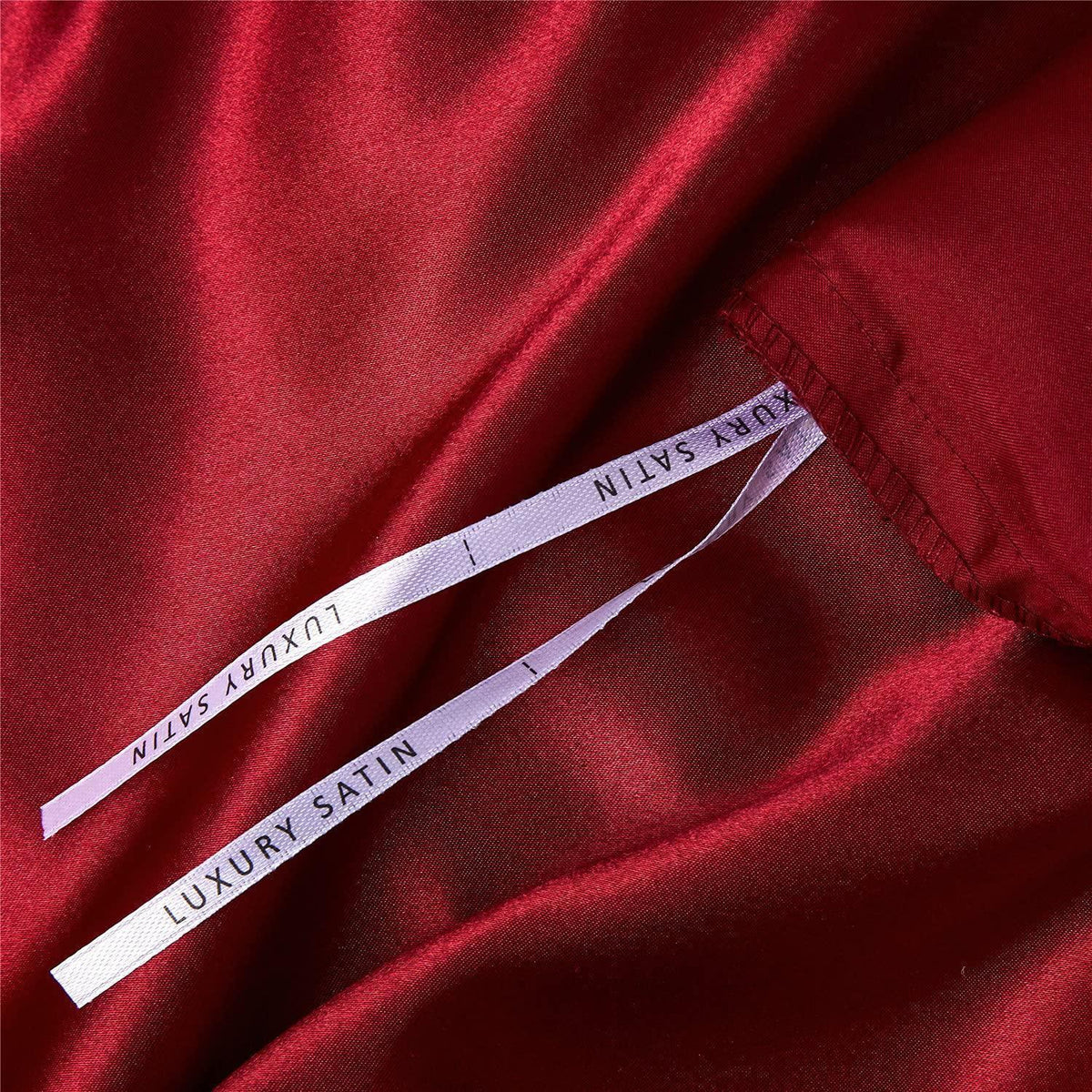 Satin Bettwäsche Set 135x200cm Rot – 4-teilig, Luxus & Weich
