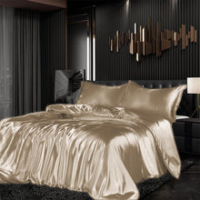 Satin Bettwäsche Set 200x200cm, 3-teilig, Gold, Luxus Gelb