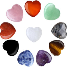 Kristall Herz Edelsteine Set 10 Stück Rosenquarz Amethyst