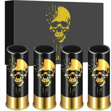 12 GA Totenkopf-Schnapsgläser Kunststoff Gothic, Geschenkbox