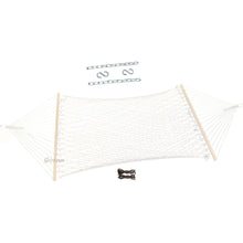 Mesh Hängematte aus Baumwollseil für 9-15 Fuß Ständer, Beige