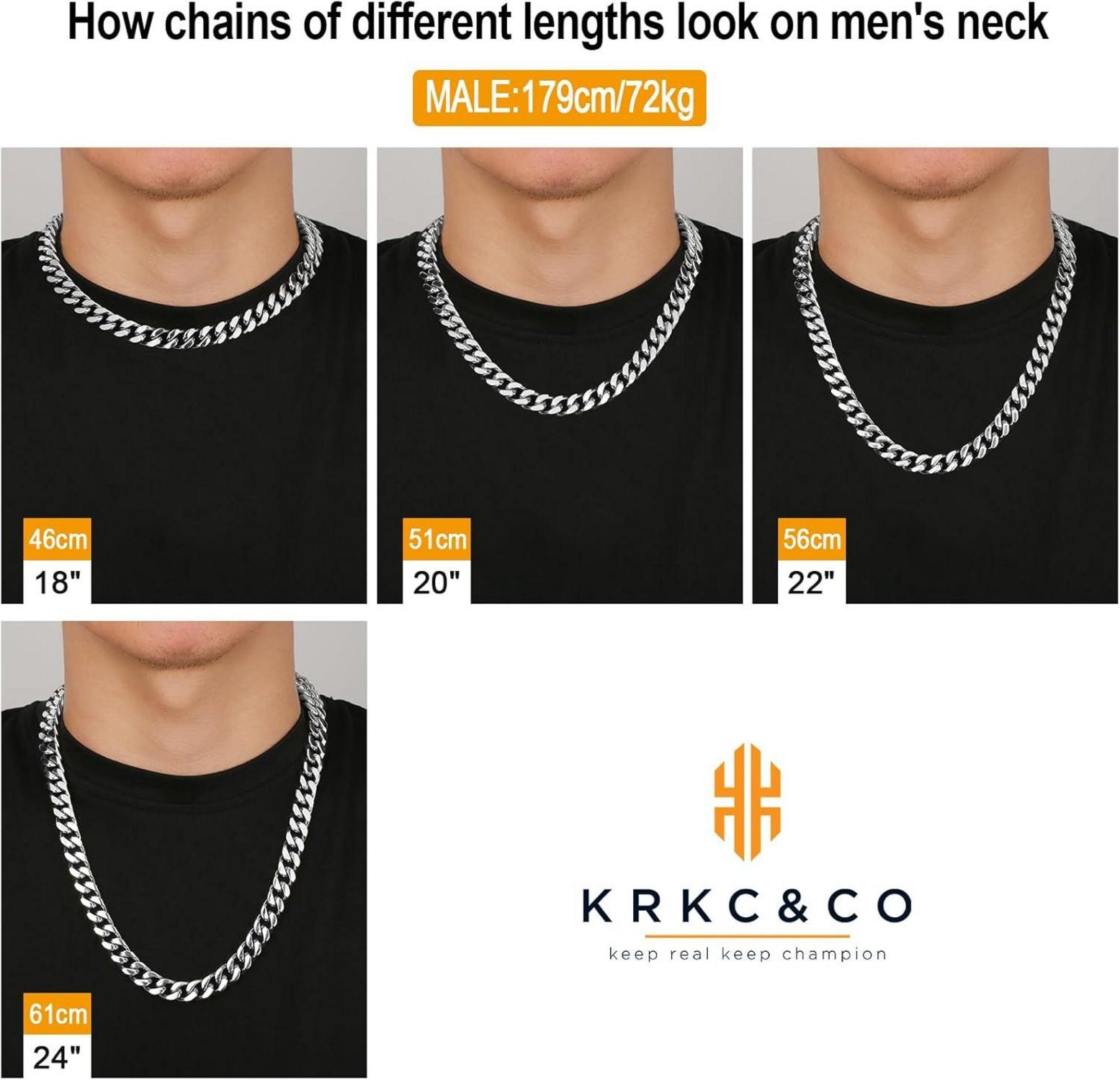 Herren Panzerkette 12mm Totenkopf-Verschluss Gold plattiert Cuban Chain