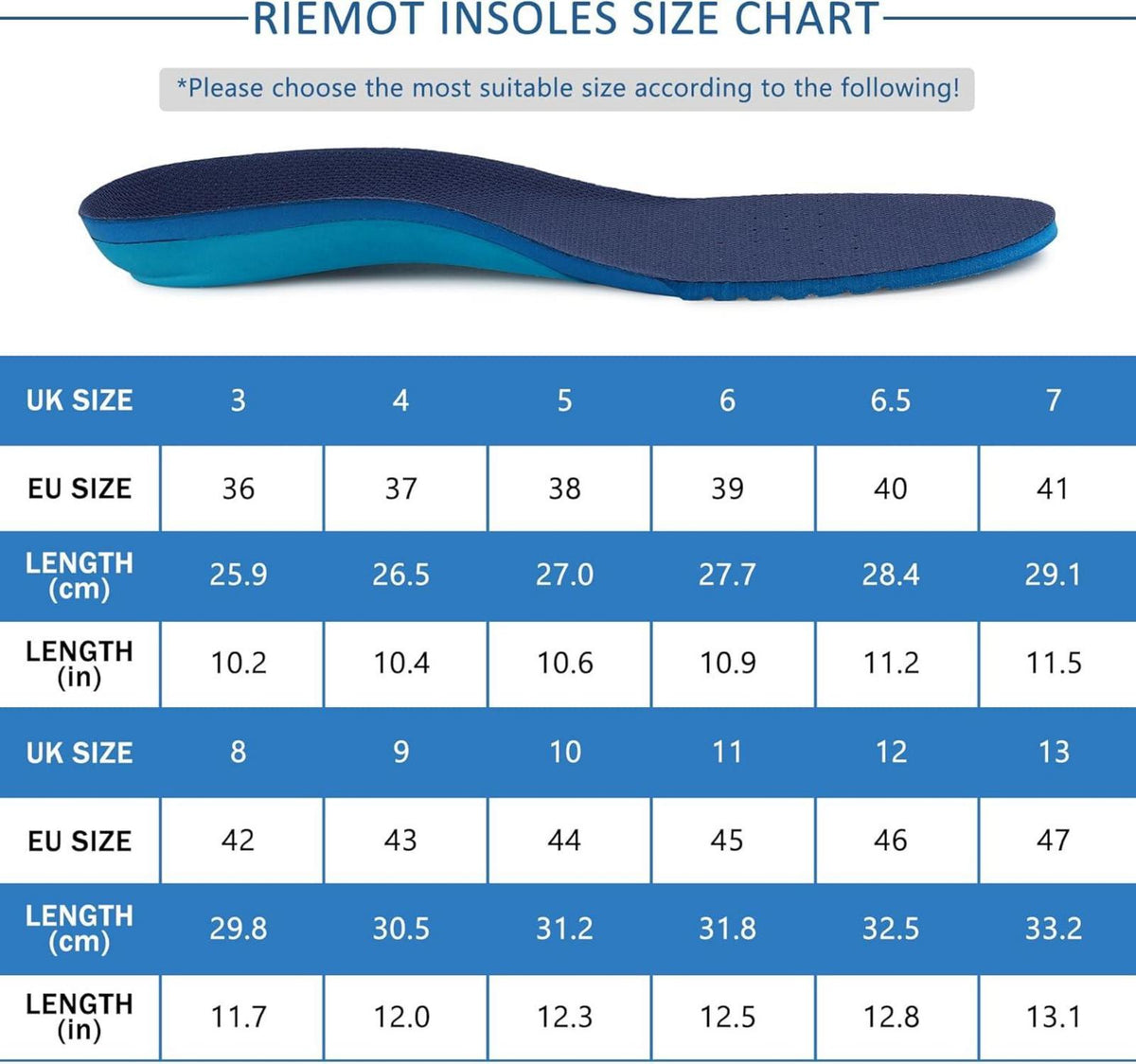 Einlegesohlen Sport Komfort Arch Support Dämpfung Atmungsaktiv Gr.36-47